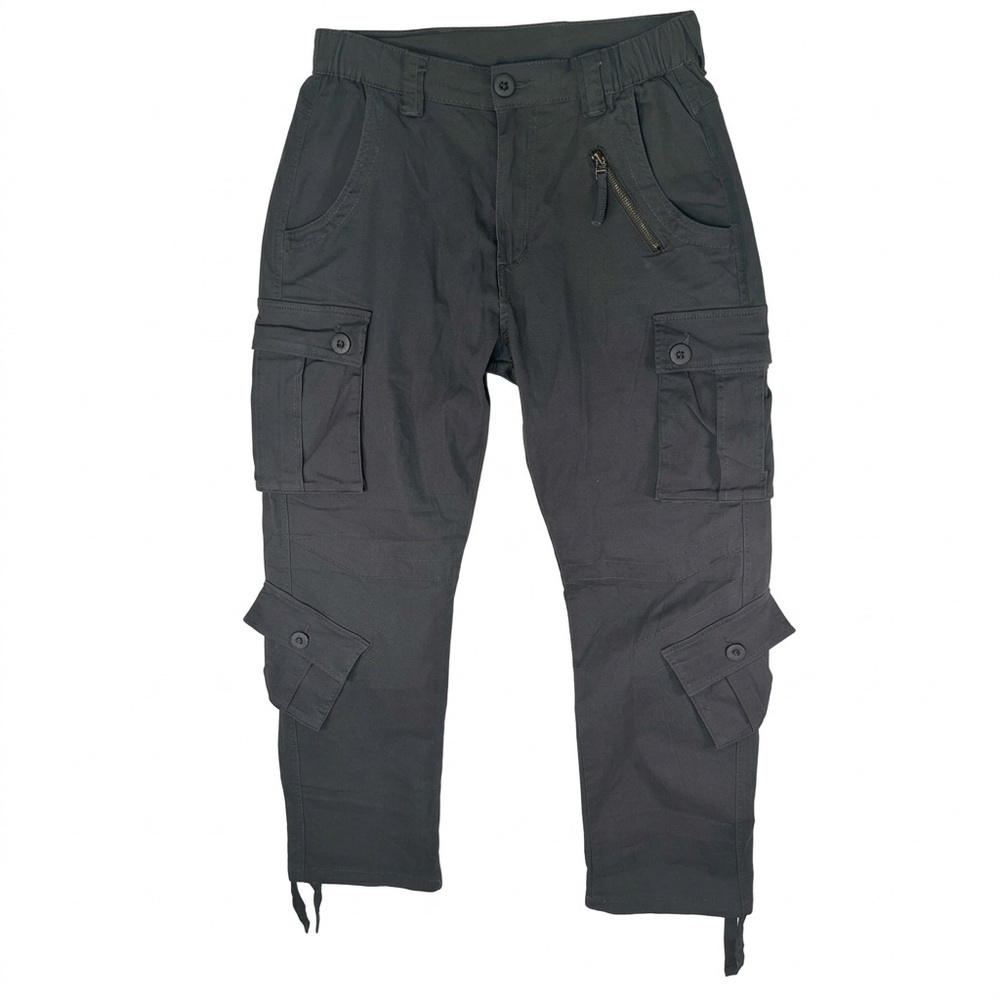 NWOT Men's Pants Grey Multi-Pockets Cargo Utility Tactical Gorpcore Unisex Sz 10